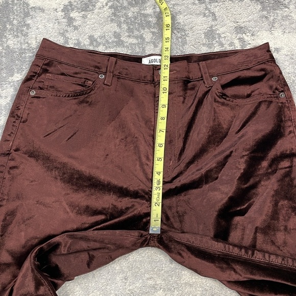 New Agolde Nico High Rise Slim Boot Pants in Chocolate Milk Velvet Sz 32 - Picture 10 of 14